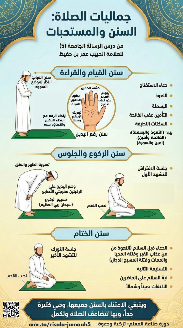 فوائد الرسالة الجامعة 5- سنن الصلاة
